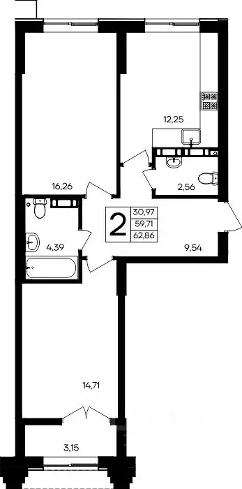 2-к кв. Севастополь Балаклавский муниципальный округ, Семисчастье ... - Фото 1