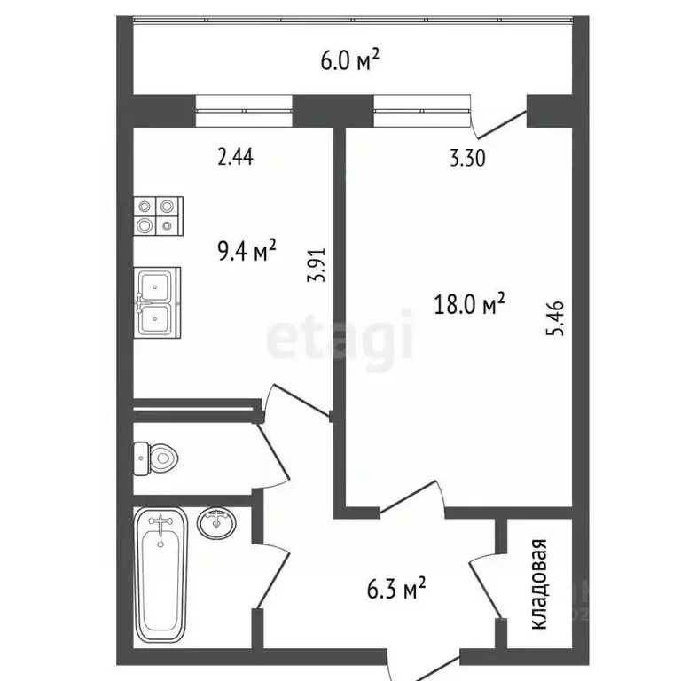 1-к кв. Татарстан, Набережные Челны бул. Автомобилестроителей, 4 (39.0 ... - Фото 1