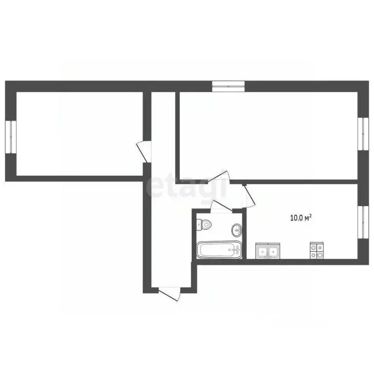 2-к кв. Вологодская область, Грязовец ул. Газовиков, 30 (61.4 м) - Фото 1