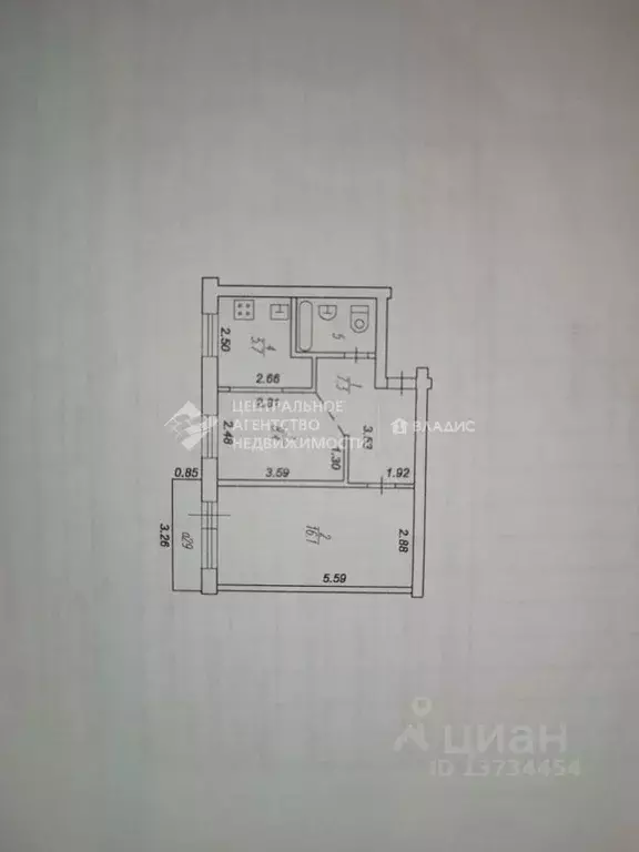 2-к кв. Рязанская область, Рязань ул. Карла Маркса, 3к1 (41.0 м) - Фото 2