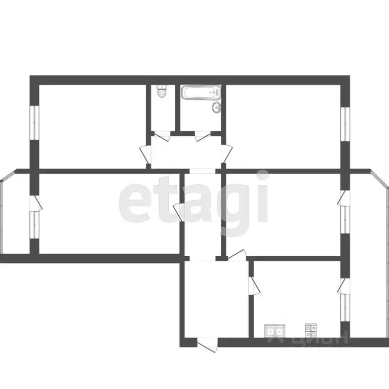4-к кв. Тюменская область, Тюмень ул. Московский Тракт, 167 (106.0 м) - Фото 2