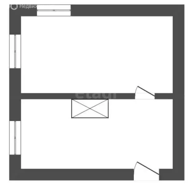1-комнатная квартира: село Петровское, Петровская улица, 7 (25.4 м) - Фото 1