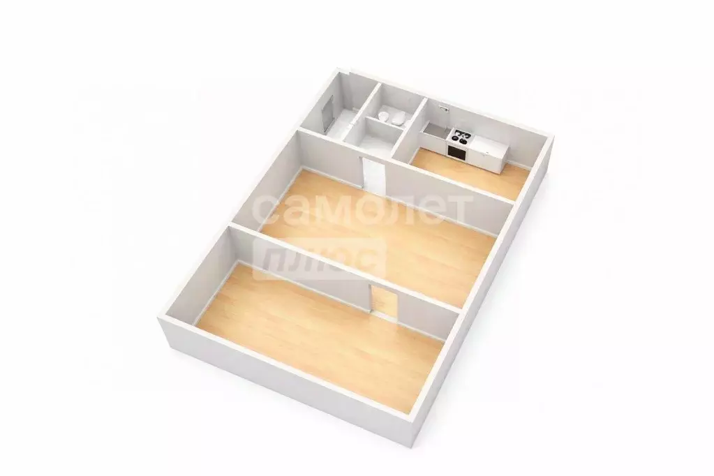 Квартира, 2 комнаты, 44.9 м - Фото 2