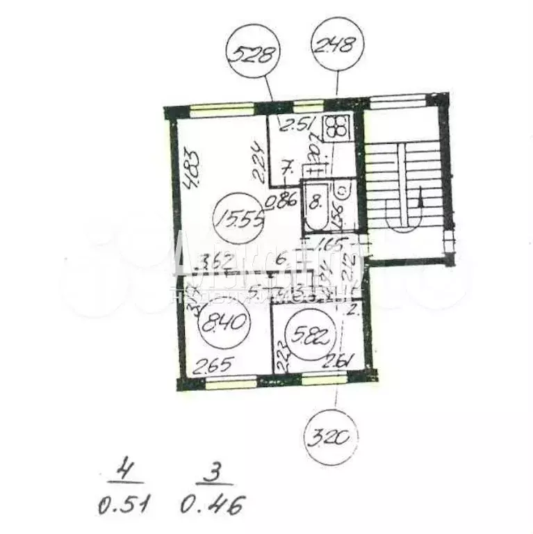 3-к. квартира, 41,7 м, 4/5 эт. - Фото 0