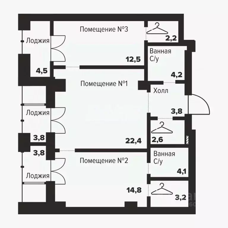 2-к кв. Челябинская область, Челябинск ул. Труда, 157А (74.3 м) - Фото 1
