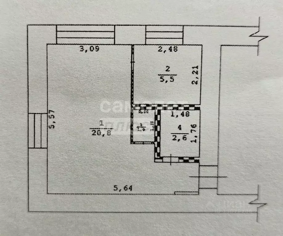 1-к кв. Забайкальский край, Чита ул. Нечаева, 17 (29.9 м) - Фото 1