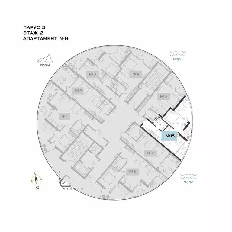 2-комнатная квартира: Республика Крым, муниципальный округ Алушта, ... - Фото 2