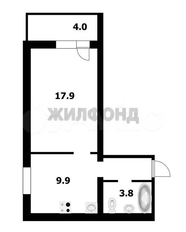 1-к. квартира, 34 м, 6/16 эт. - Фото 0