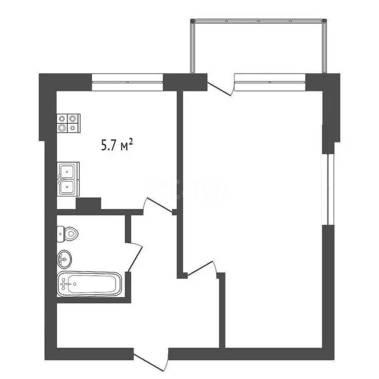 1-комнатная квартира: Вологда, Комсомольская улица, 40 (30.5 м) - Фото 0