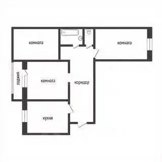 3-к кв. Курганская область, Курган ул. 7-я Больничная, 38Б (59.2 м) - Фото 2