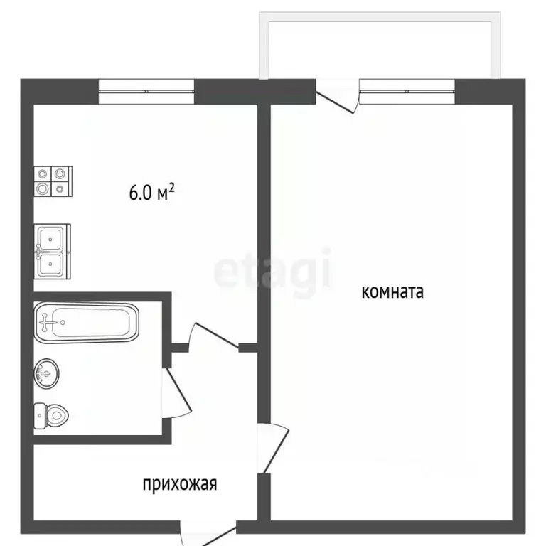 1-к кв. Вологодская область, Шексна рп, Шексна Южная мкр ул. ... - Фото 2