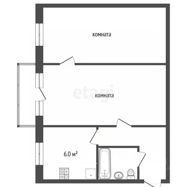 2-к кв. Ярославская область, Ярославль ул. Блюхера, 34 (44.6 м) - Фото 1