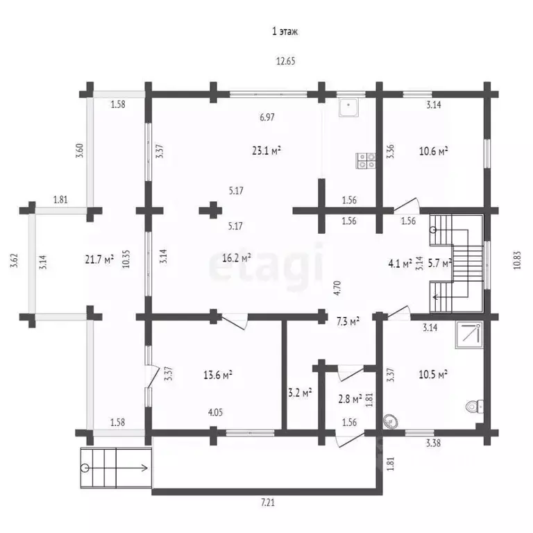 Дом в Ямало-Ненецкий АО, Тарко-Сале Пуровский район, Набережная ул., ... - Фото 2