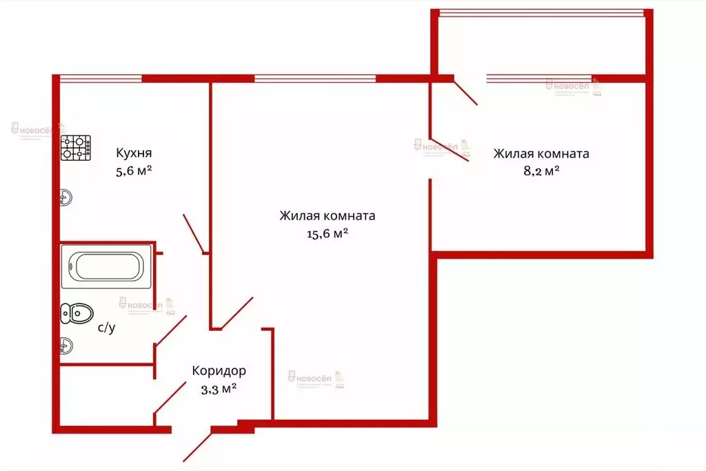 2-комнатная квартира: Екатеринбург, улица Пехотинцев, 9 (37 м) - Фото 0