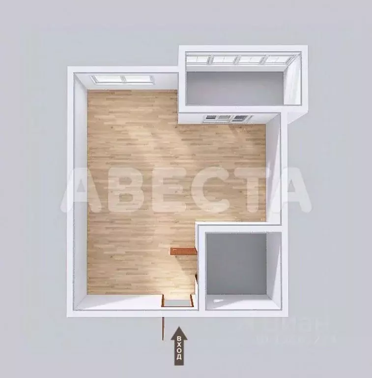 Студия Омская область, Омск ул. А.Н. Кабанова, 2 (41.9 м) - Фото 2