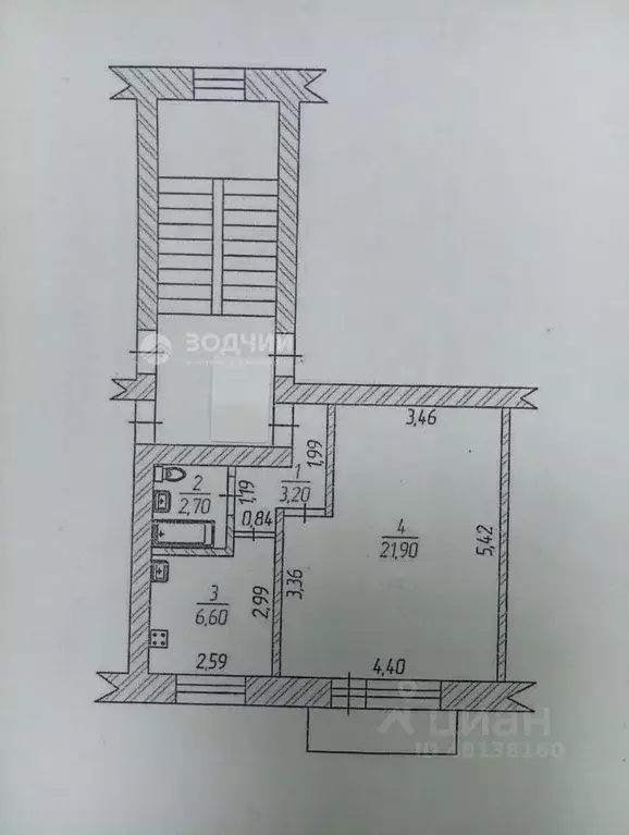 1-к кв. Чувашия, Шумерля ул. Щербакова, 18 (34.4 м) - Фото 2