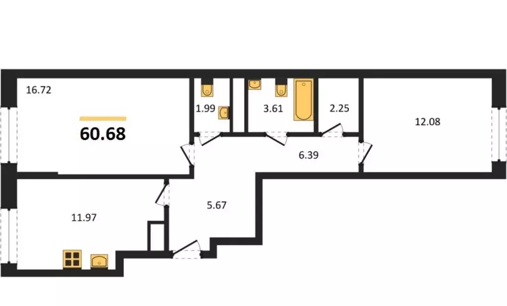 2-к кв. Московская область, Котельники  (61.0 м) - Фото 1