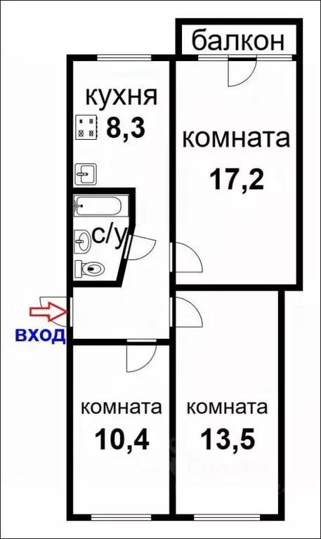 3-к кв. Новосибирская область, Новосибирск Академгородок мкр, ул. ... - Фото 1