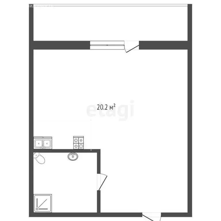Квартира-студия: Севастополь, улица Челюскинцев, 49 (20.2 м) - Фото 0