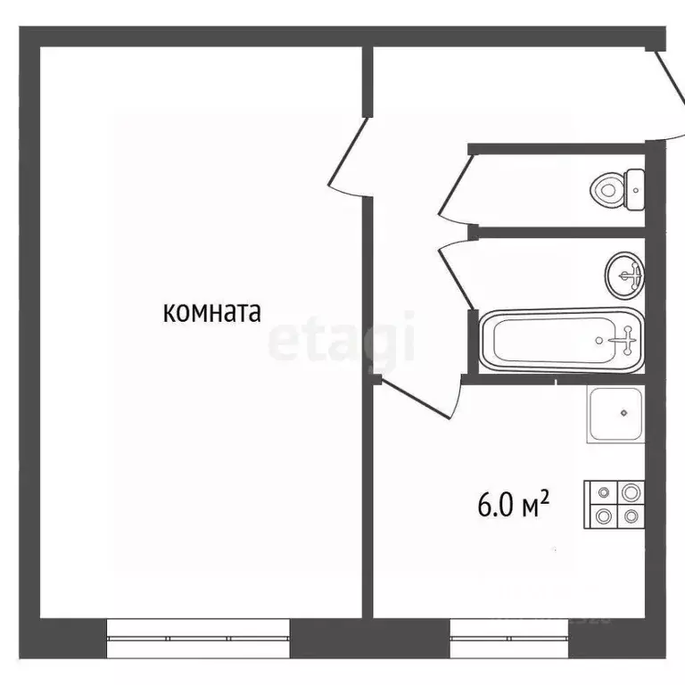 1-к кв. Нижегородская область, Выкса Юбилейный мкр, 1А (32.6 м) - Фото 1