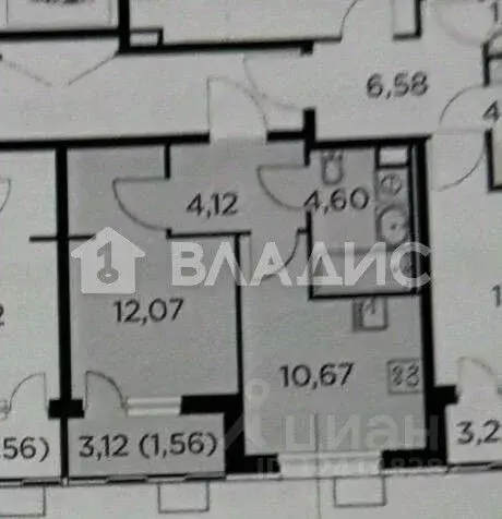 1-к кв. Московская область, Пушкино ул. Антона Ветчинова, 3 (31.4 м) - Фото 2