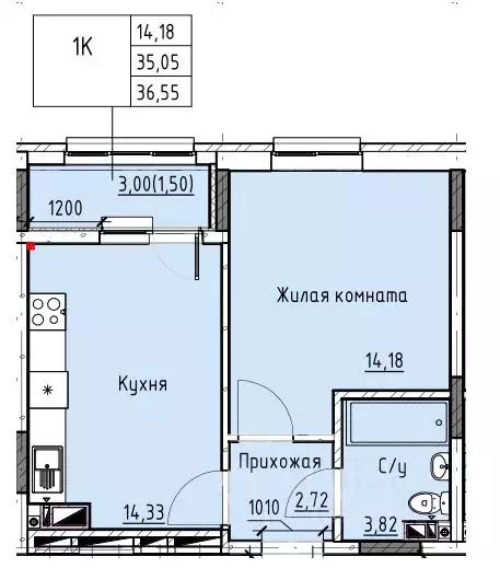 1-к кв. Ростовская область, Батайск ул. Талалихина (36.55 м) - Фото 0