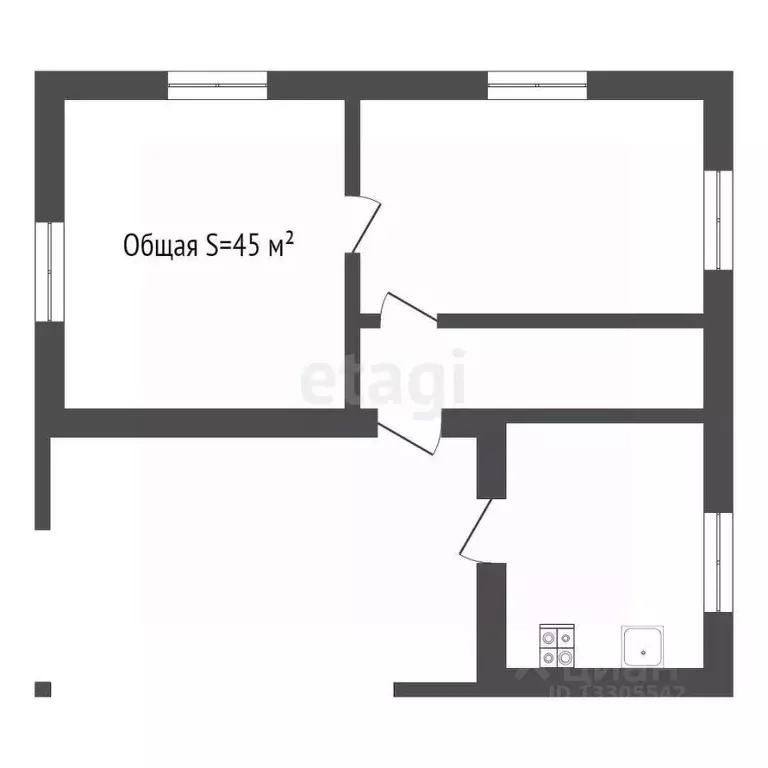 Дом в Кемеровская область, Кемеровский район, Березка СДТ 882 (45 м) - Фото 1