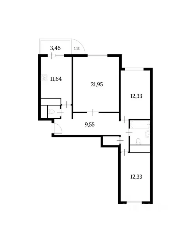 3-к кв. Московская область, Видное ул. Завидная, 15 (80.0 м) - Фото 1