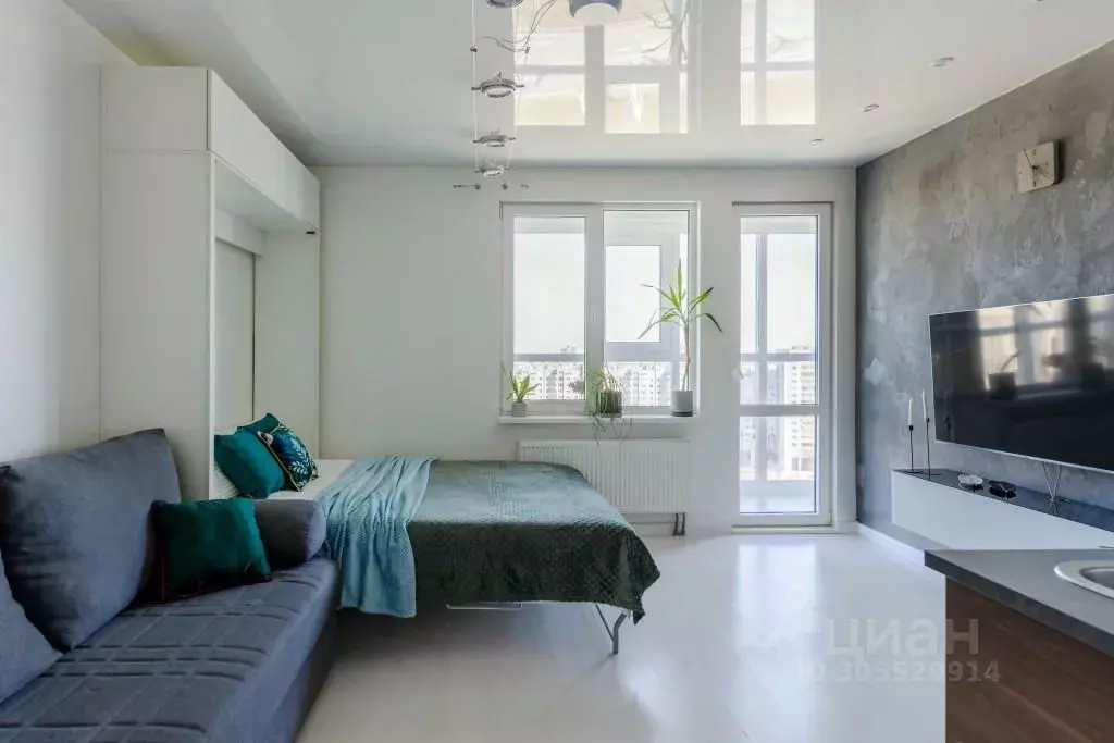 1-к кв. Санкт-Петербург ул. Вадима Шефнера, 12к1 (30.0 м) - Фото 1