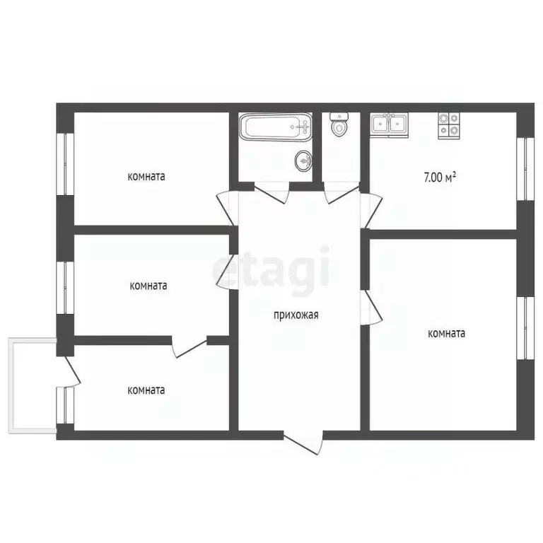 4-к кв. Владимирская область, Муром ул. Филатова, 15 (95.2 м) - Фото 1