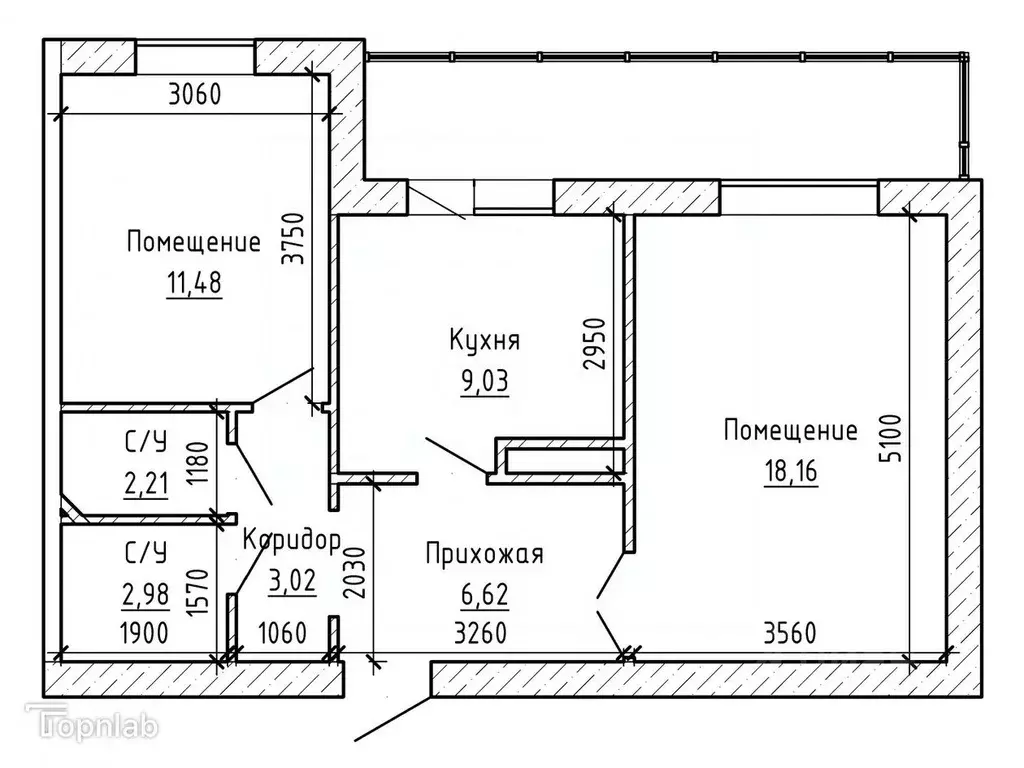 2-к кв. Кабардино-Балкария, Нальчик ул. Тарчокова (52.8 м) - Фото 2