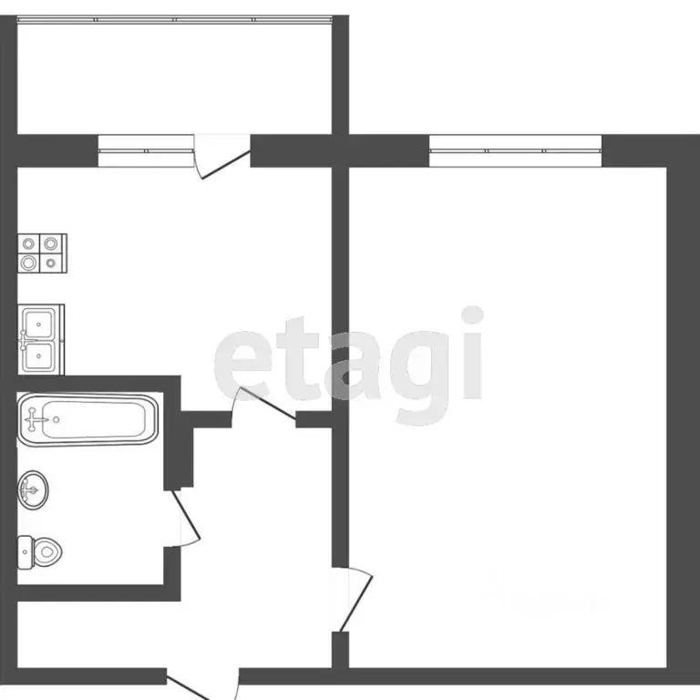 1-к кв. Ростовская область, Ростов-на-Дону просп. Ленина, 90Е (31.0 м) - Фото 2