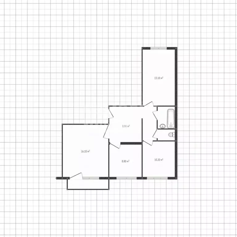 3-к кв. Липецкая область, Липецк ул. Валентины Терешковой, 38В (60.8 ... - Фото 2