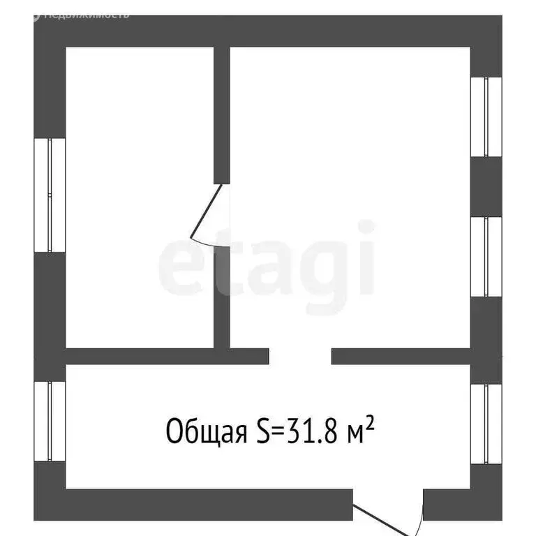 Дом в Мыски, улица Островского (31.8 м) - Фото 0