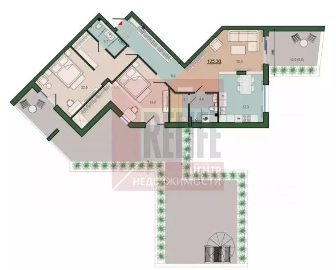 3-комнатная квартира: Калининград, улица Молодой Гвардии, 34 (123.4 м) - Фото 2