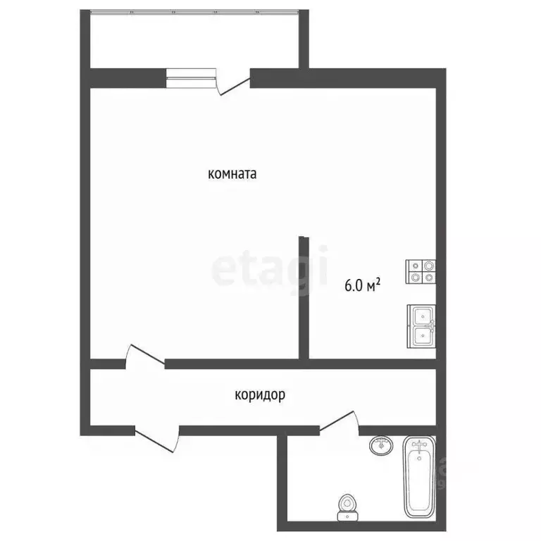 Студия Тамбовская область, Тамбов ул. Рылеева, 60А (25.6 м) - Фото 1