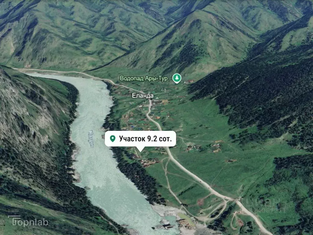 Участок в Алтай, Чемальский район, с. Еланда Новая ул. (9.2 сот.) - Фото 2