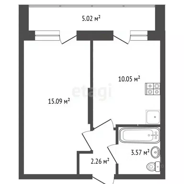 1-к кв. Ярославская область, Ярославль Северный жилрайон, 15-й мкр, 1 ... - Фото 1