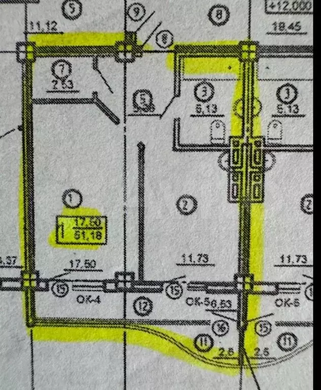 1-к. квартира, 51 м, 9/25 эт. - Фото 0