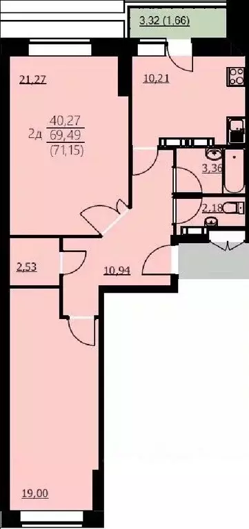 2-к кв. Ярославская область, Ярославль Красноборская ул., 38к3 (71.15 ... - Фото 1