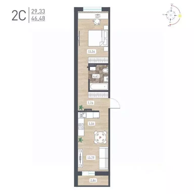 2-к кв. Новосибирская область, Новосибирск Радуга Сибири жилой ... - Фото 0