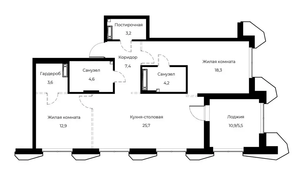 2-комнатная квартира: Пенза, улица Богданова, 39 (85.4 м) - Фото 0