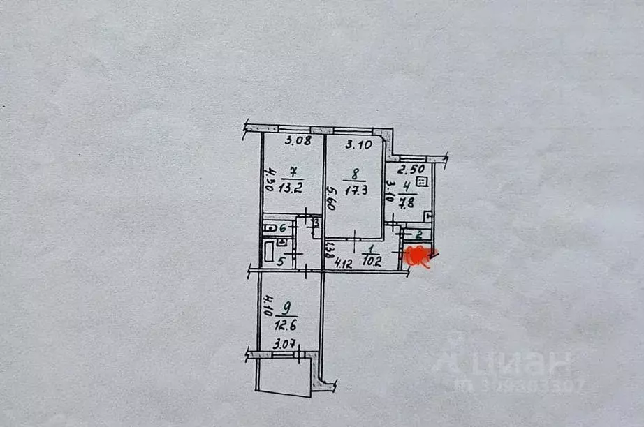 3-к кв. Орловская область, Орел ул. Матросова, 56 (69.0 м) - Фото 0