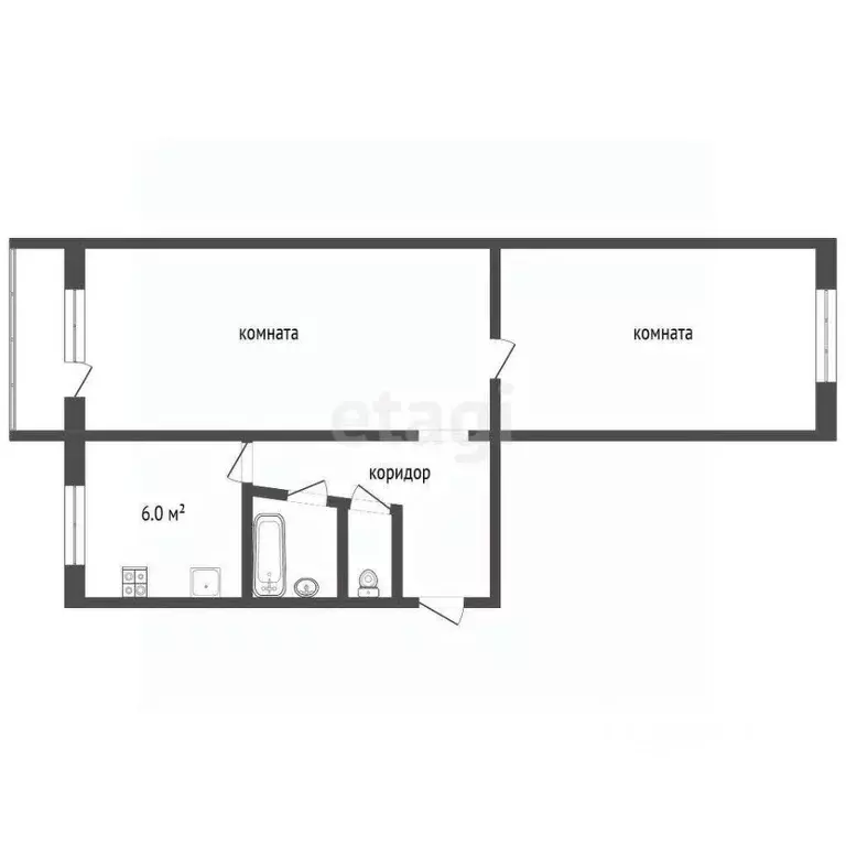 2-к кв. Тамбовская область, Тамбов бул. Энтузиастов, 1А (46.6 м) - Фото 2