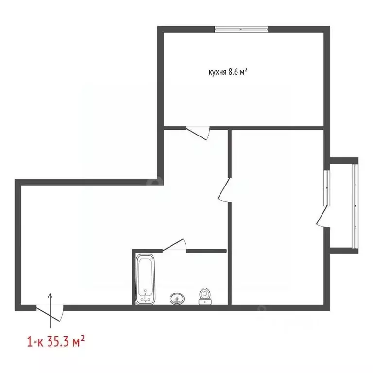 1-к кв. Свердловская область, Екатеринбург ул. Волгоградская, 200 ... - Фото 2