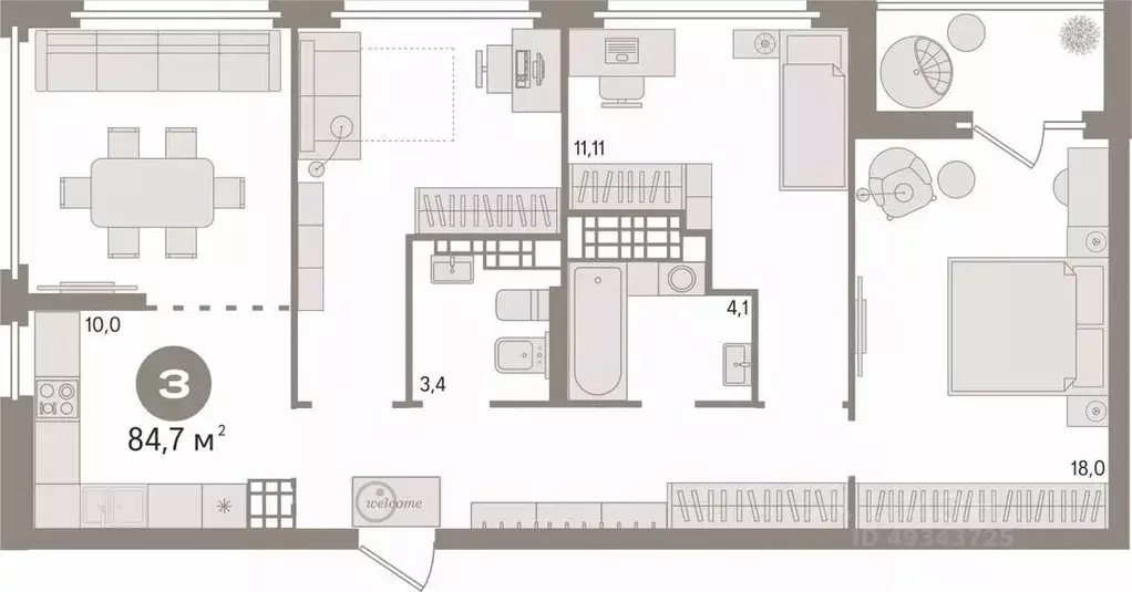 3-к кв. Свердловская область, Екатеринбург пер. Шаронова, 31 (84.7 м) - Фото 2