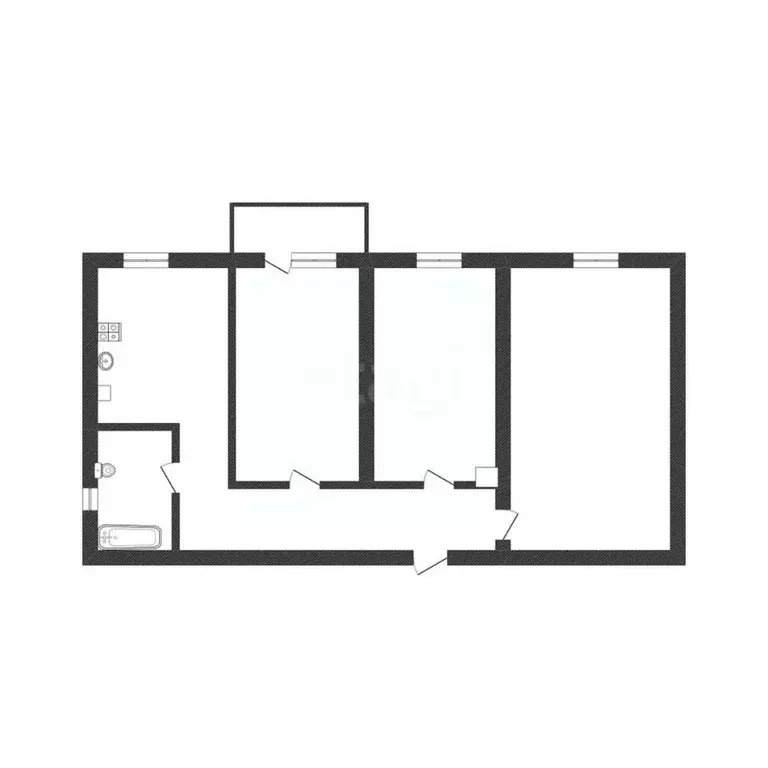 3-к кв. Смоленская область, Рудня ул. Пирогова, 14 (52.8 м) - Фото 1