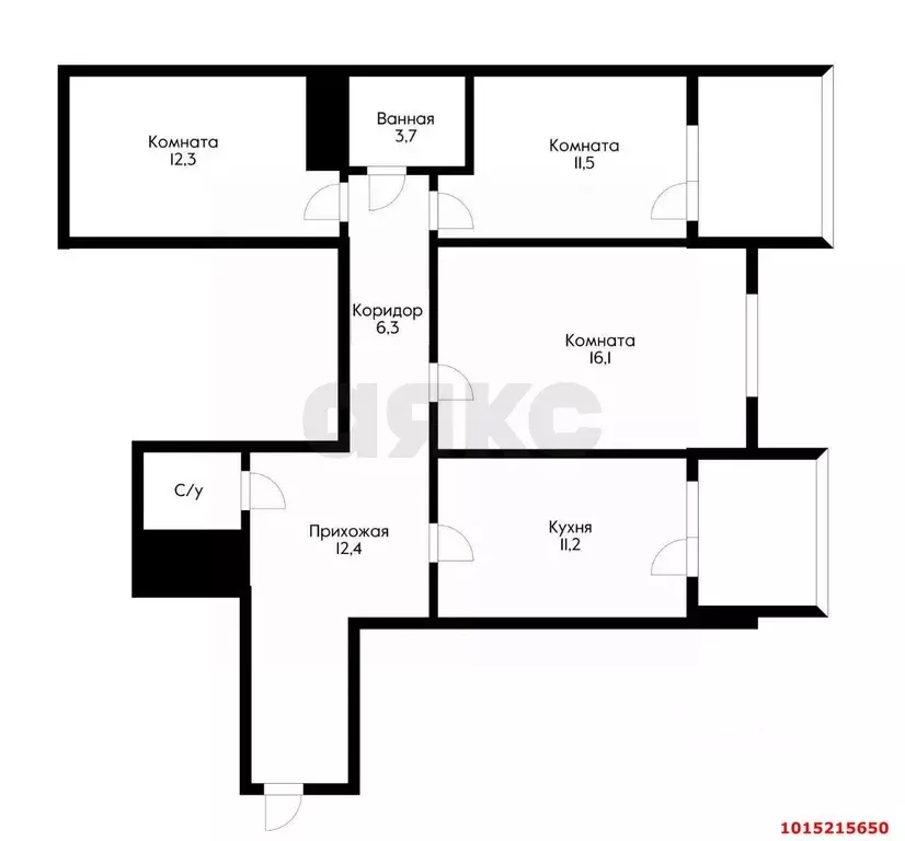 3-к кв. Краснодарский край, Краснодар Гаражная ул. (76.1 м) - Фото 2