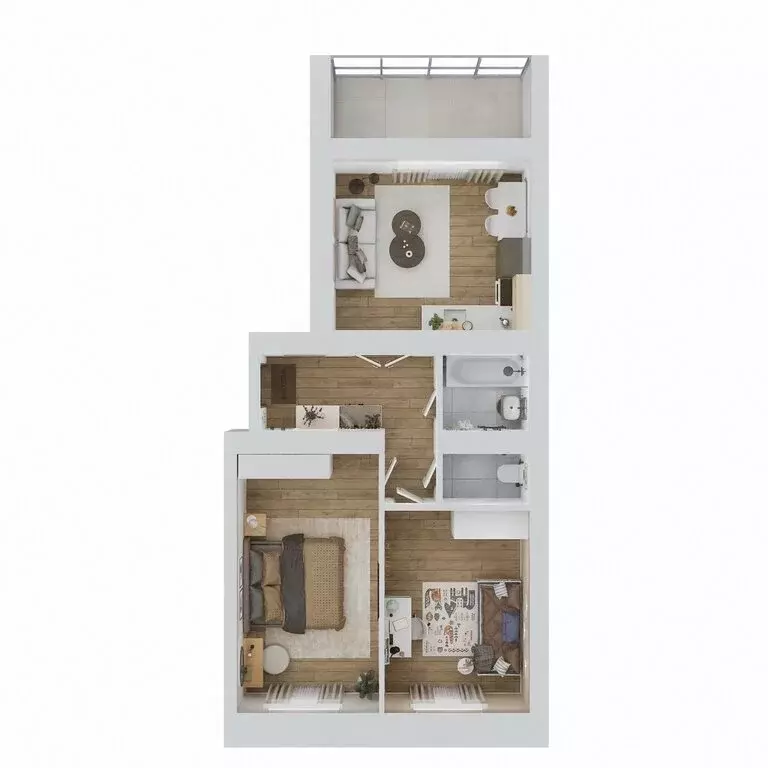 3-комнатная квартира: Новосибирск, улица Юности, 9 (58.77 м) - Фото 2