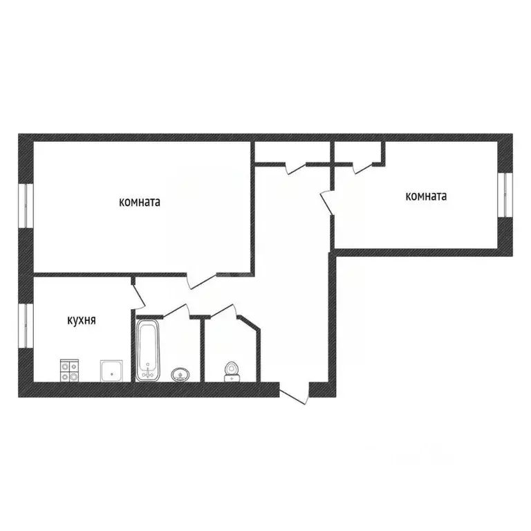 2-к кв. Ленинградская область, Кириши Советская ул., 12 (50.1 м) - Фото 2